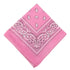Darzheoy 22 inch Cotton Paisley Bandana Multi Colored Set Cowboy Bandana Head Scarf Double-sided for Men & Women Pink