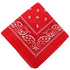Darzheoy 22 inch Cotton Paisley Bandana Multi Colored Set Cowboy Bandana Head Scarf Double-sided for Men & Women Red
