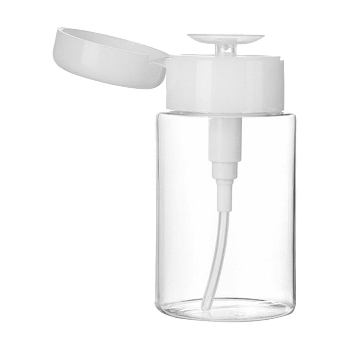 Darzheoy Push Down Pump Dispenser Empty Push Top Bottles Containers for Nail Polish Makeup Remover Micellar Water Facial Toner 200ML Clear
