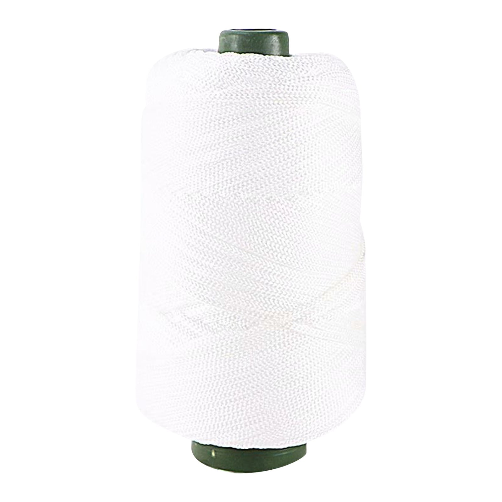 AYktou 32 Colors Macrame Cotton Cord 200g/7.05oz,100% Natural Handmade 4 Strands Twisted Cotton Rope Polyester Thread Spools for Wall Hanging Plants Hangers Gift Wrapping Tapestry DIY Crafts #J - White