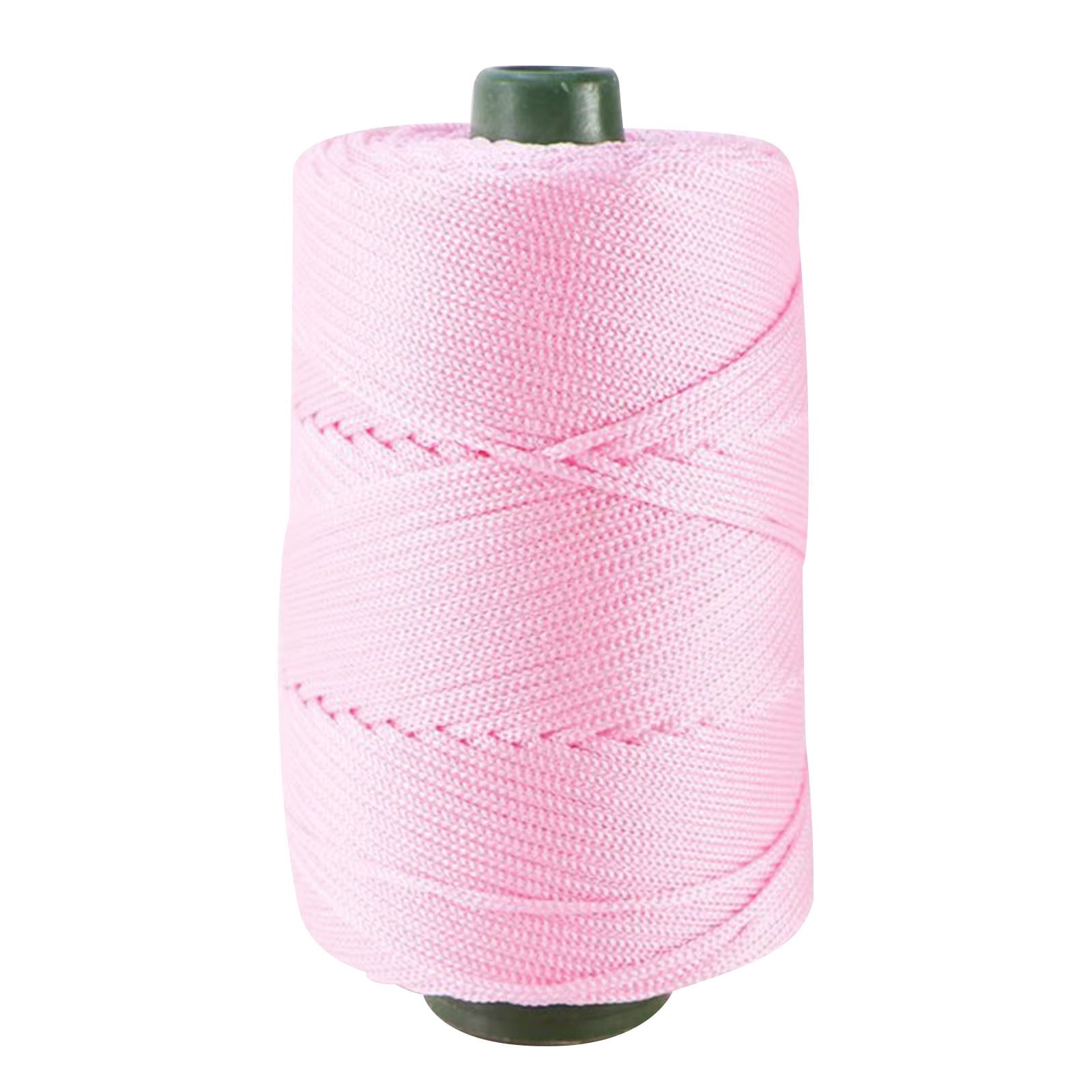 AYktou 32 Colors Macrame Cotton Cord 200g/7.05oz,100% Natural Handmade 4 Strands Twisted Cotton Rope Polyester Thread Spools for Wall Hanging Plants Hangers Gift Wrapping Tapestry DIY Crafts #K - Light Pink