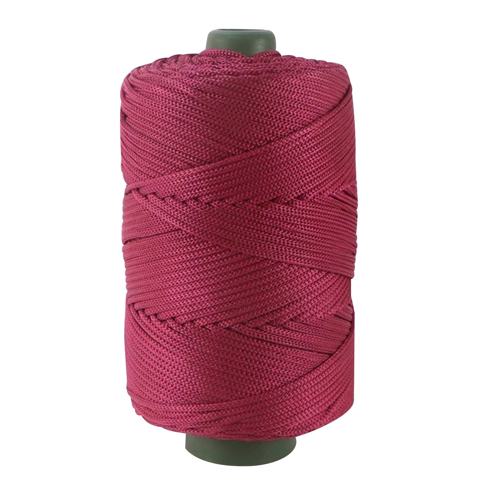 AYktou 32 Colors Macrame Cotton Cord 200g/7.05oz,100% Natural Handmade 4 Strands Twisted Cotton Rope Polyester Thread Spools for Wall Hanging Plants Hangers Gift Wrapping Tapestry DIY Crafts #R - Wine Red