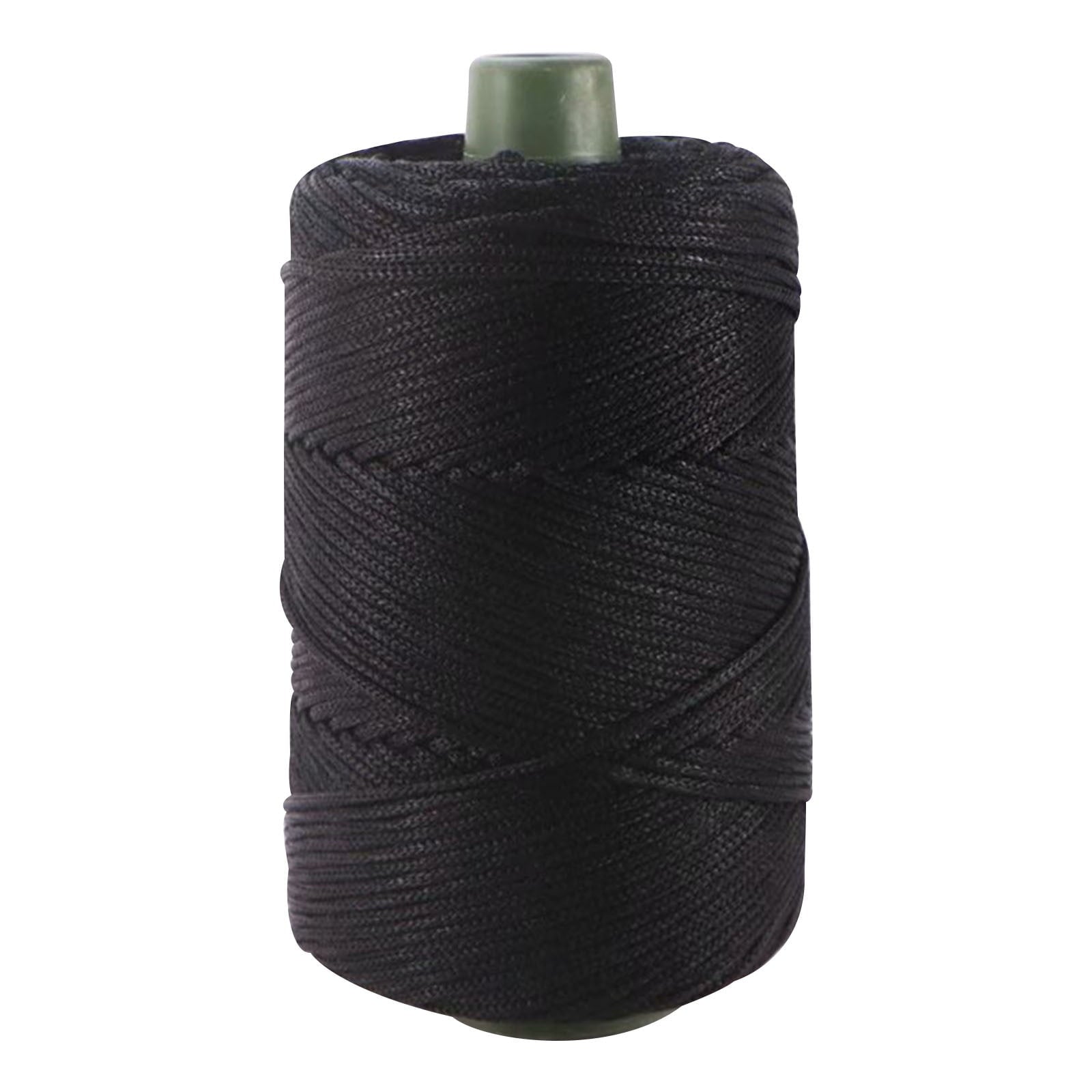 AYktou 32 Colors Macrame Cotton Cord 200g/7.05oz,100% Natural Handmade 4 Strands Twisted Cotton Rope Polyester Thread Spools for Wall Hanging Plants Hangers Gift Wrapping Tapestry DIY Crafts #T - Black