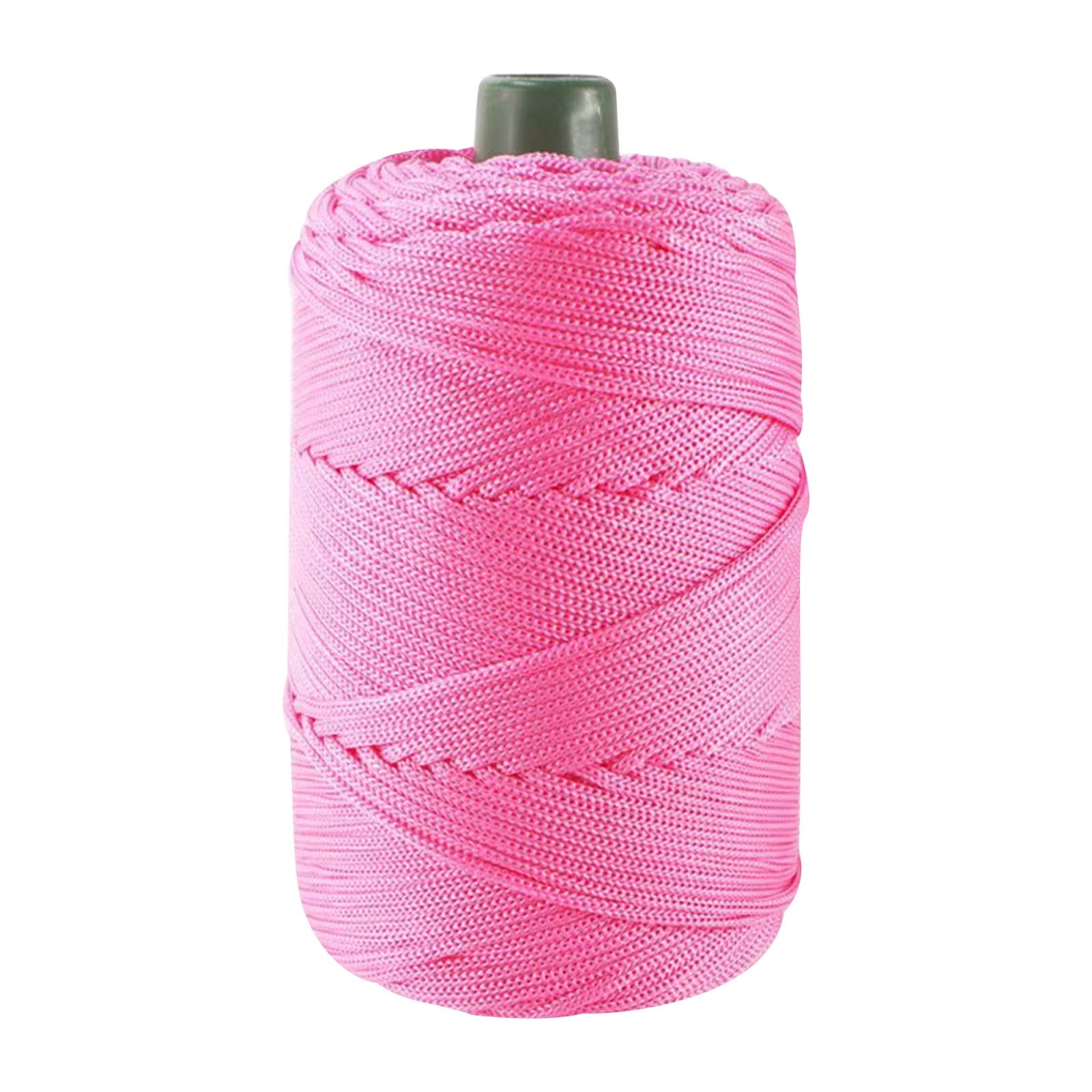 AYktou 32 Colors Macrame Cotton Cord 200g/7.05oz,100% Natural Handmade 4 Strands Twisted Cotton Rope Polyester Thread Spools for Wall Hanging Plants Hangers Gift Wrapping Tapestry DIY Crafts #X - Pink