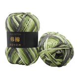 AYktou Cotton Yarn - Multicolor Rainbows Yarn,50 gram Skeins,26 Colors Available,7 Strands Of Combed Milk Cotton Crocheting Yarn for Knitting,Crochet,Weaving,Arts & Crafts - Fiesta #L - Green