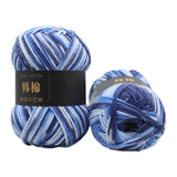 AYktou Cotton Yarn - Multicolor Rainbows Yarn,50 gram Skeins,26 Colors Available,7 Strands Of Combed Milk Cotton Crocheting Yarn for Knitting,Crochet,Weaving,Arts & Crafts - Fiesta #O - Blue White