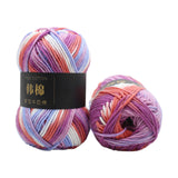 AYktou Cotton Yarn - Multicolor Rainbows Yarn,50 gram Skeins,26 Colors Available,7 Strands Of Combed Milk Cotton Crocheting Yarn for Knitting,Crochet,Weaving,Arts & Crafts - Fiesta #P - Pink