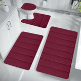 Kdkad Bathroom Rugs Sets 3 Piece, Bath Rugs for Bathroom Non Slip, Ultra Soft Water Absorbent Microfiber Bath Mat Set, Machine Washable Thick Plush Bath Mats for Bathroom Floor,Tub and Shower 4 pc Brown 1