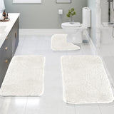 Kdkad Bathroom Rugs Sets 3 Piece, Bath Rugs for Bathroom Non Slip, Ultra Soft Water Absorbent Microfiber Bath Mat Set, Machine Washable Thick Plush Bath Mats for Bathroom Floor,Tub and Shower 3 pc Khaki 1