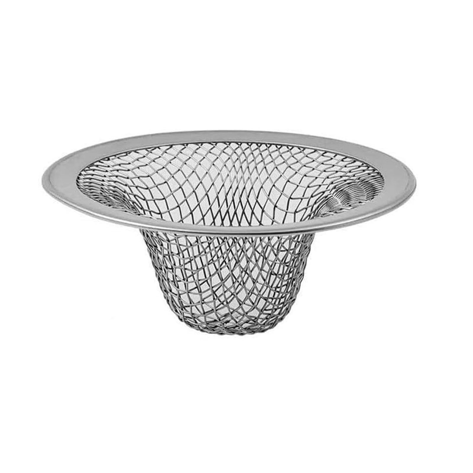 Kdkad Tub Drain Hair Catcher - Shower Drain Mesh Strainer, Stainless Steel Shower Bathtub Drain Cover, Bathroom Sink Strainer Filter Basket for Bathroom Sink, Wash Basin Floor Drain M Silver