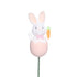 Darzheoy Bunny Plush Doll Pick DIY Bouquet Accessories Adorable Festival Gift Party Vase Filler Decorative Stick Cute Animal Ornament Pink