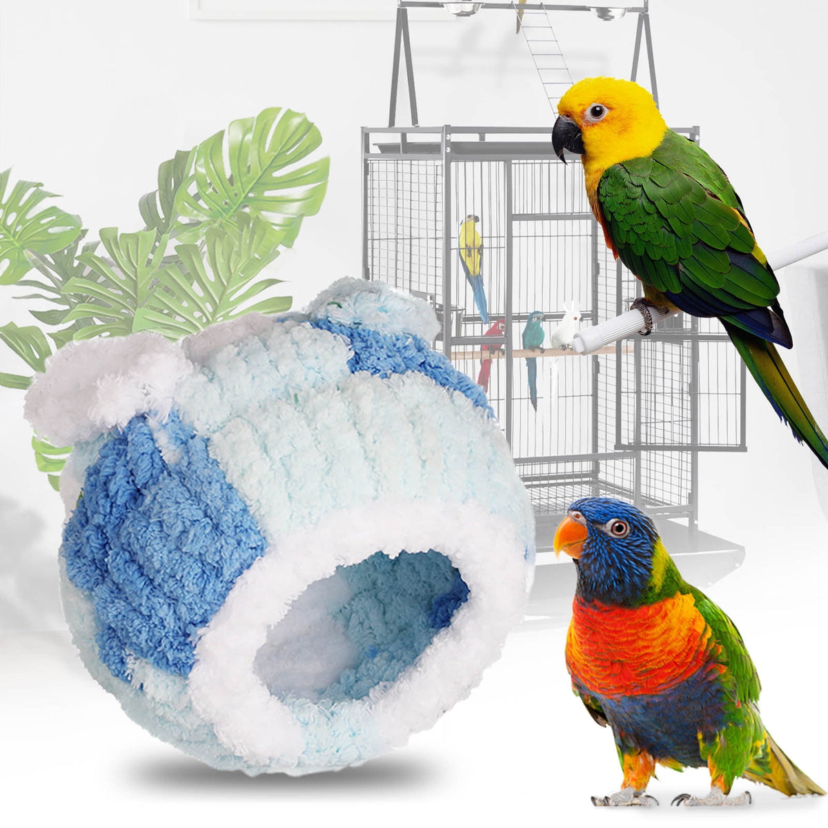 Darzheoy Bird Nest, Conure Breeding House Lovebird Bed for Conure, Lovebird, Canary, Finch, Coneshape Birds, Hamster, Small Pets E