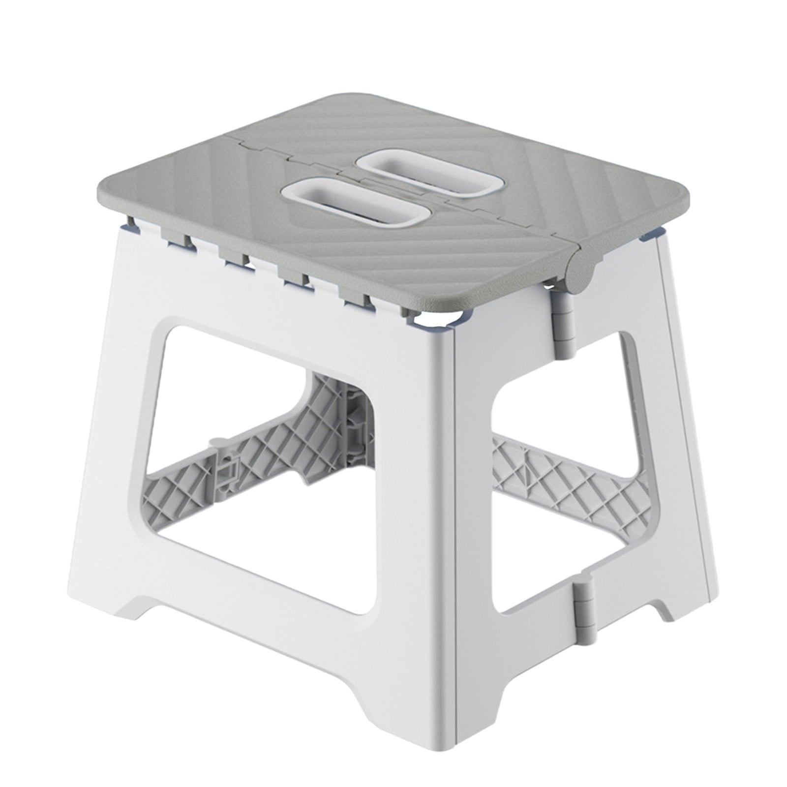 Darzheoy Adult Folding Step Stool, Foldable Stool, Suitable for Living Room, Kitchen, and Bathroom, Portable Travel Stool Gray