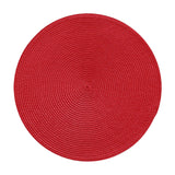 Darzheoy Round Braided Placemats Table Mats for Dining Tables Woven Washable Non-Slip Place mats 15 inch C