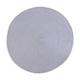 Darzheoy Round Braided Placemats Table Mats for Dining Tables Woven Washable Non-Slip Place mats 15 inch E