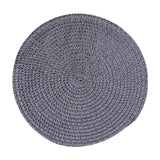 Darzheoy Round Braided Placemats Table Mats for Dining Tables Woven Washable Non-Slip Place mats 15 inch L
