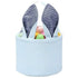 Chmadoxn Cute Personalized Easter Bunny Basket for Kids - Serviceable Plastic Easter Egg Hunt Gift Basket, Ages 3-8 7.5×9 in Blue