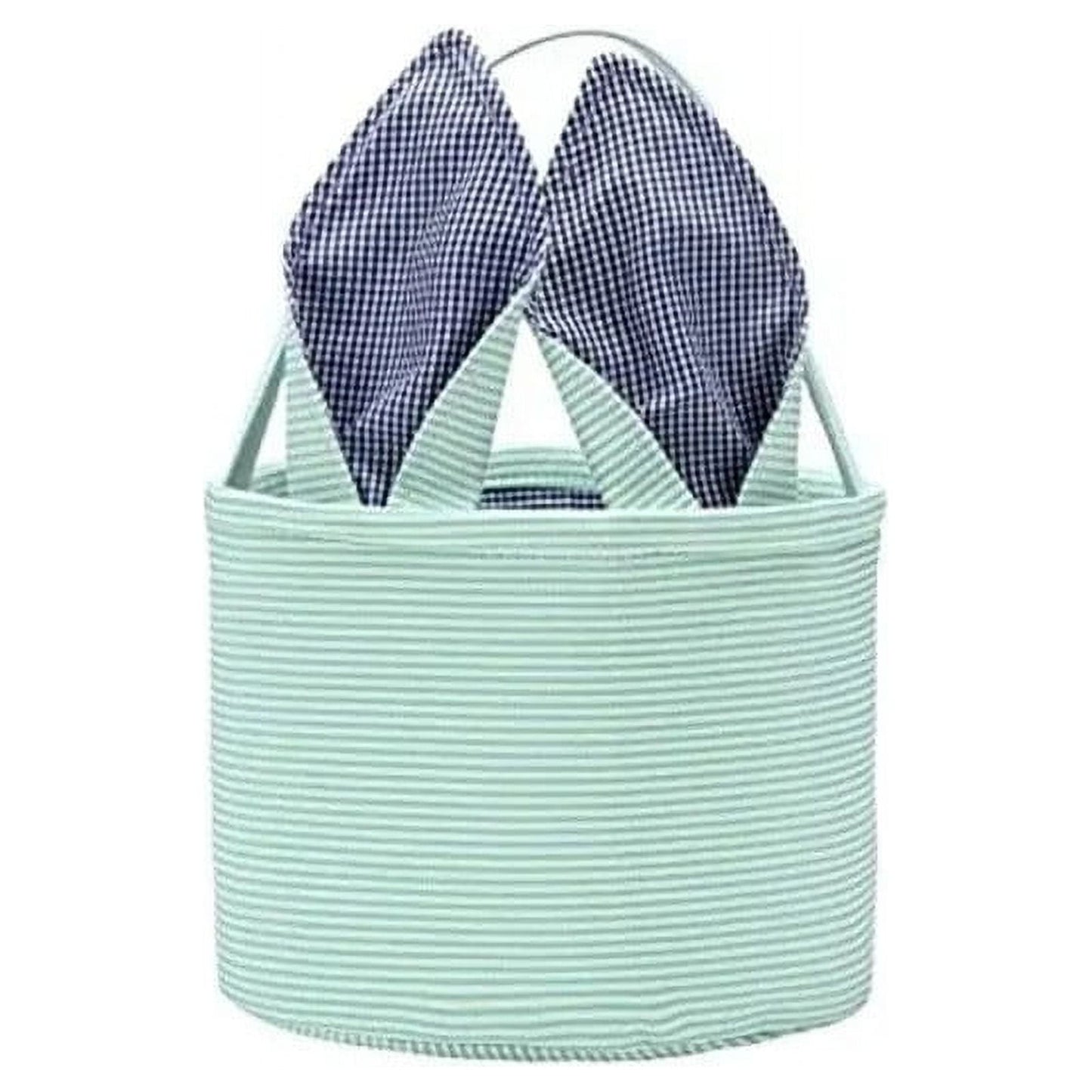 Chmadoxn Cute Personalized Easter Bunny Basket for Kids - Serviceable Plastic Easter Egg Hunt Gift Basket, Ages 3-8 7.5×9 in Green