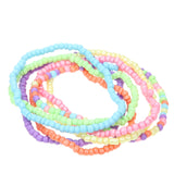 Worgeous 7 Pcs Colorful Bead Bracelets Set for Girls Kids Toddlers Child Jewelry Accessories