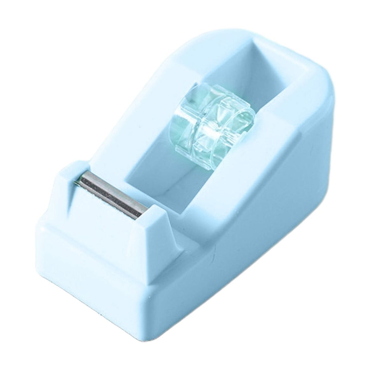 Darzheoy Desktop Tape Dispenser Adhesive Roll Holder Desk Accessories Home Office Tape Dispensers, Weighted Non-Skid Base Blue