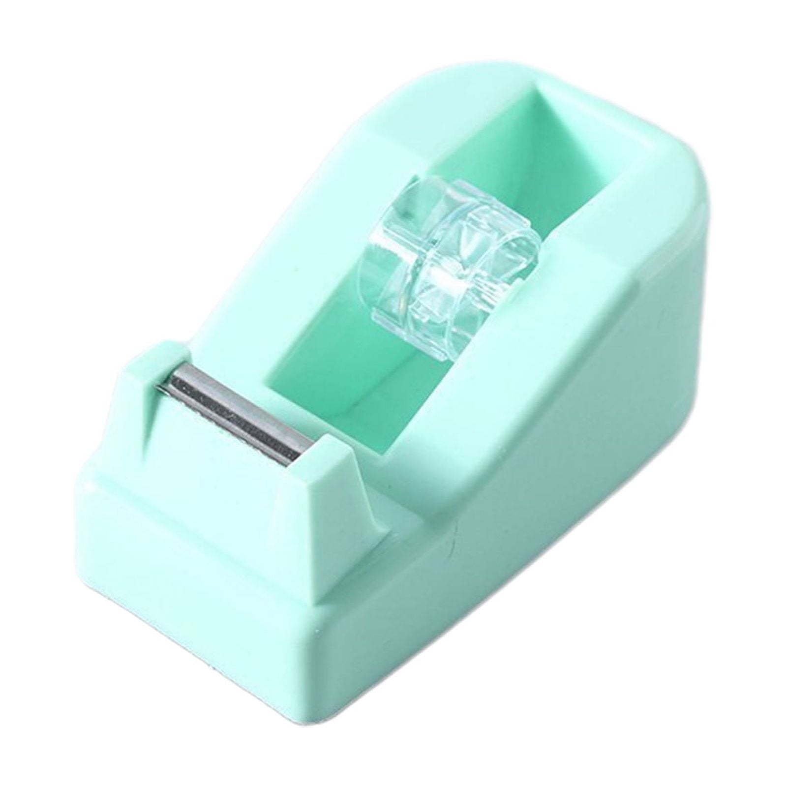 Darzheoy Desktop Tape Dispenser Adhesive Roll Holder Desk Accessories Home Office Tape Dispensers, Weighted Non-Skid Base Green