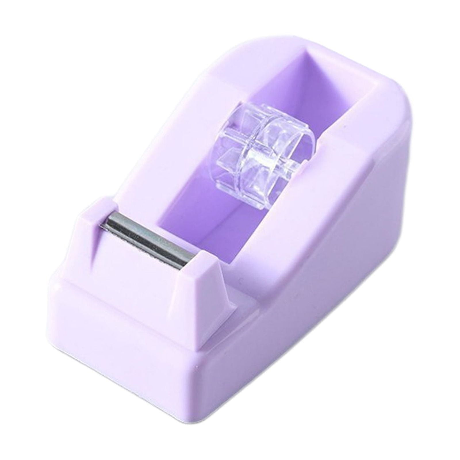 Darzheoy Desktop Tape Dispenser Adhesive Roll Holder Desk Accessories Home Office Tape Dispensers, Weighted Non-Skid Base Purple