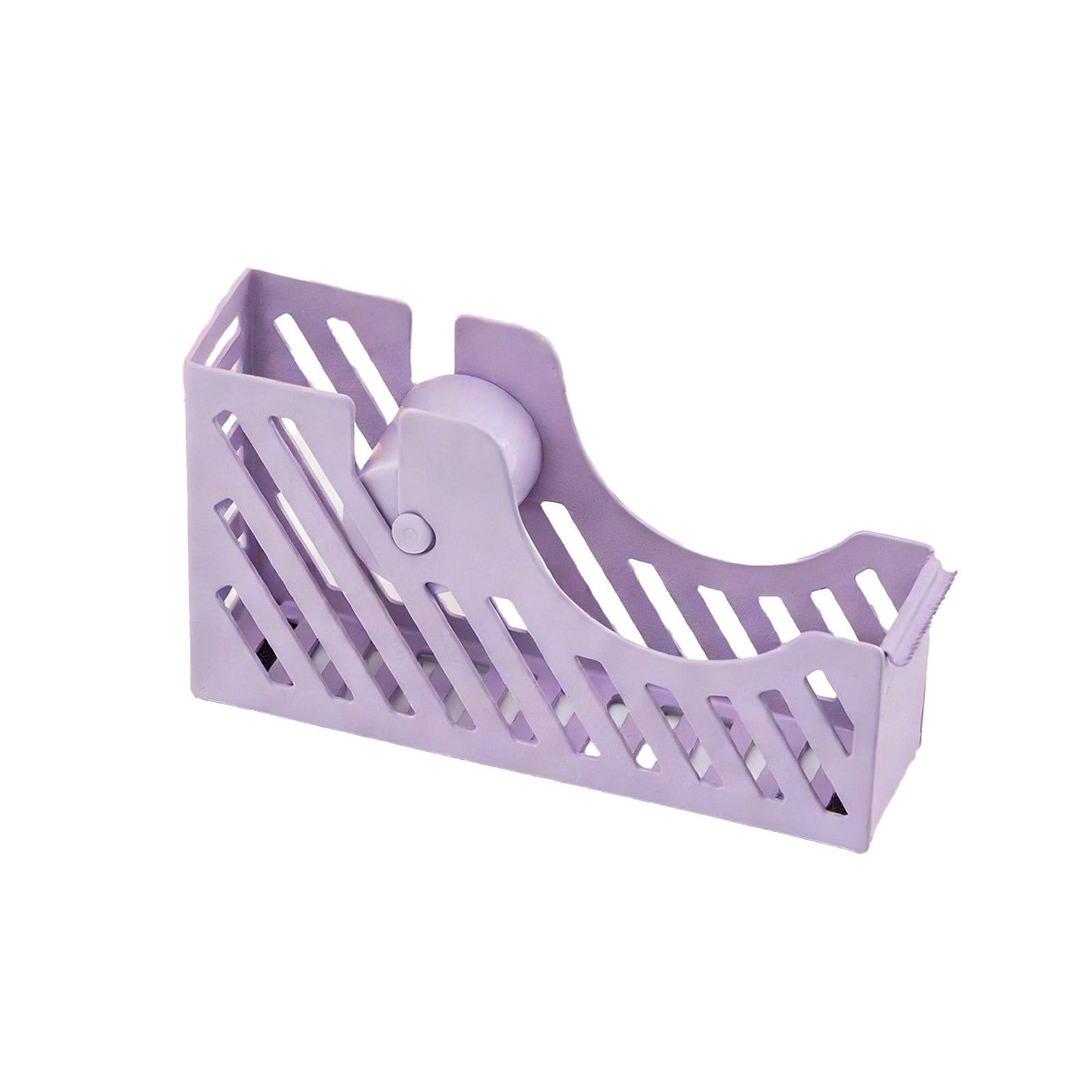 Darzheoy Desktop Tape Dispenser Adhesive Roll Holder Desk Accessories Home Office Tape Dispensers, Weighted Non-Skid Base X-Purple