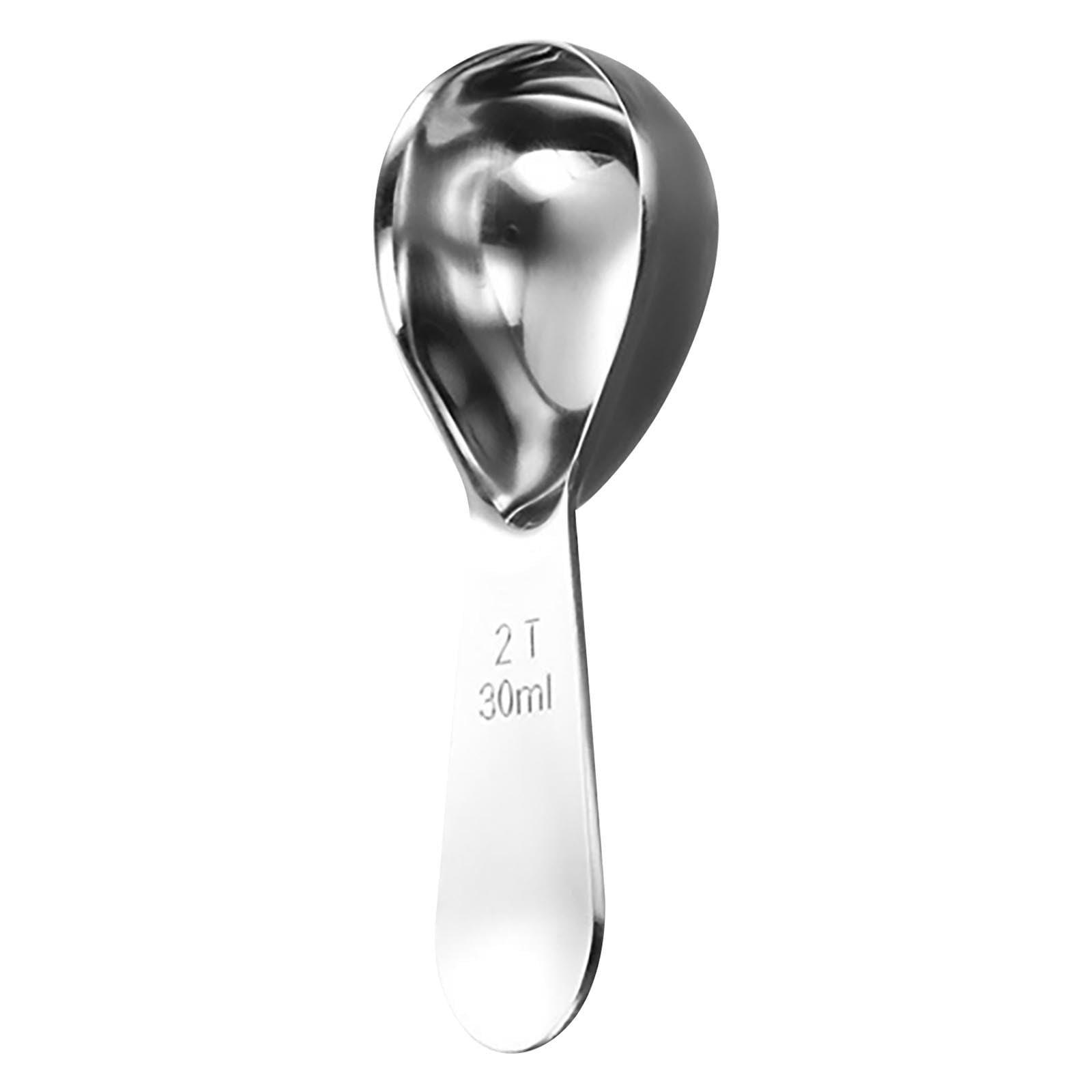 Darzheoy Coffee Scoop Stainless Steel Coffee Measuring Spoon Tablespoon Coffee Scoop Short Handle Measuring Spoon for Ground Coffee Tea Sugar Flour Coffee Scoop (30ml) A