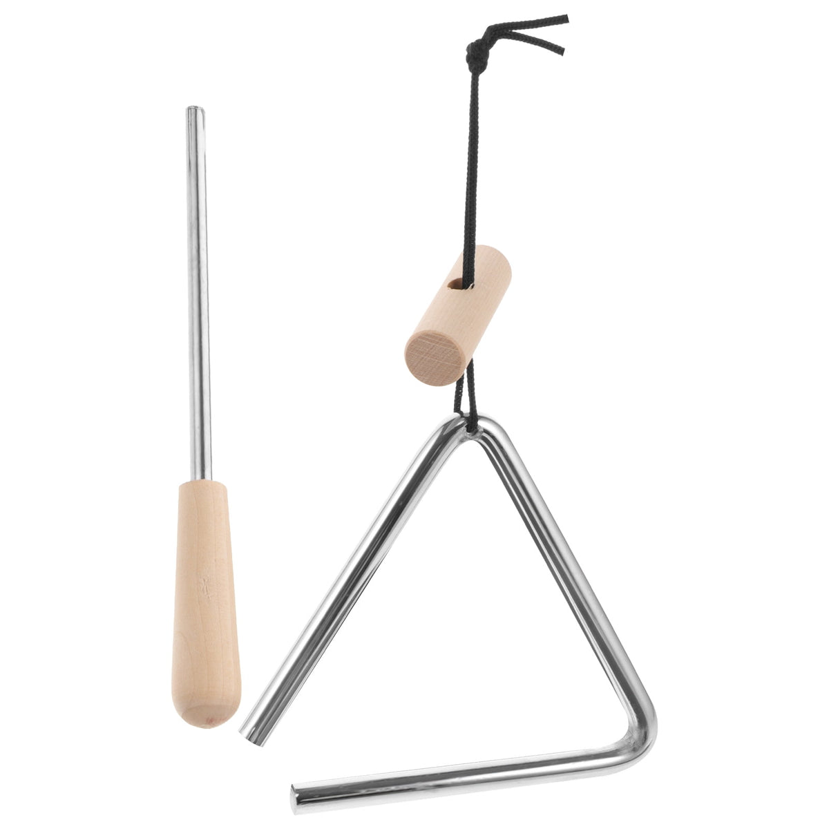 Worgeous 1 Set of Music Instrument Musical Iron Triangle Percussion Instrument With Striker
