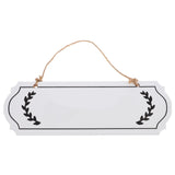 HOOWIFFY Unfinished Wood Plaque Blank White Sign for DIY Writing Decor