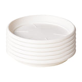 Darzheoy 6 Pack Plant Saucer Tray 3.6 inch, Heavy Duty Plastic Pot Plant Drip Trays Saucers for Indoors Outdoor, Plant Water Tray for Planters 5.3" White