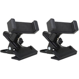 HOOWIFFY Guitar Phone Mount Metal Holder Black for Music Scores and Video Recording 2Pcs