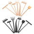 Worgeous 14pcs Mini Plastic Rakes Small Garden Rakes for Sand Table Crafts and Adornments Tools Set