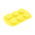 Darzheoy Friut Shaped Silicone Mold, 6 Cavity Lemon 3D Bakeware Mold, Nonstick Food Grade Mold for Soap, Candies, Fondant, Chocolate Yellow