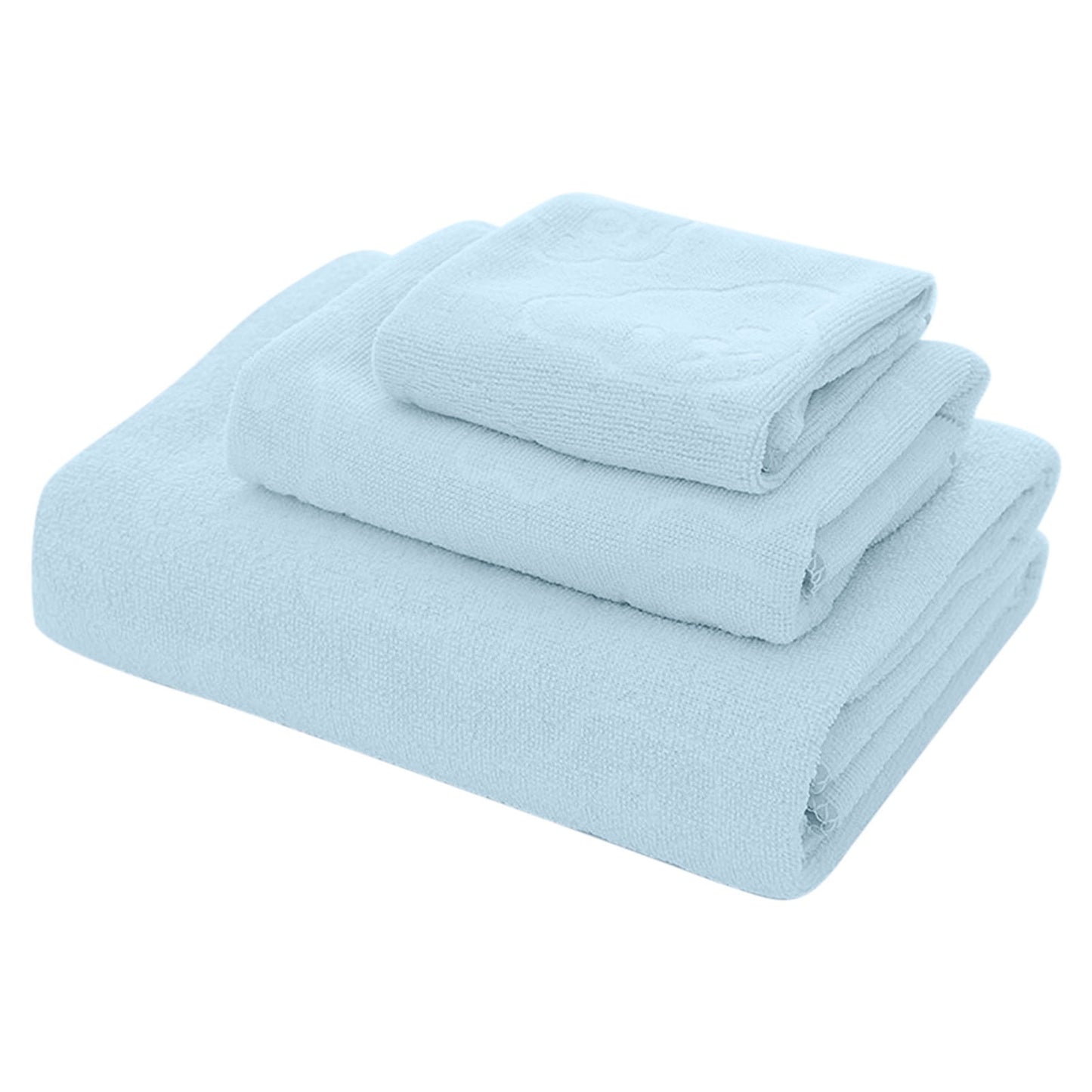 AYktou Bath Towels 3 Pack Cotton Bathroom Set,Contains a Bath Towels 28*56",a Hand Towels 12*12",a Face Towels 12*28",Soft Compact & Lightweight,for Gym Camp Beach and Daily Use Blue