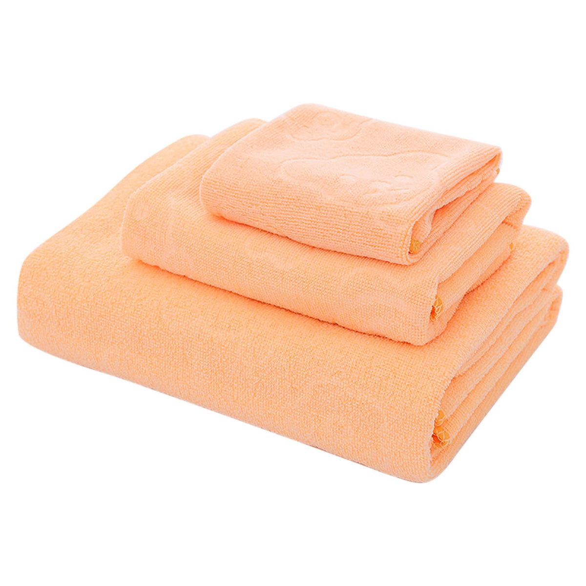 AYktou Bath Towels 3 Pack Cotton Bathroom Set,Contains a Bath Towels 28*56",a Hand Towels 12*12",a Face Towels 12*28",Soft Compact & Lightweight,for Gym Camp Beach and Daily Use Orange