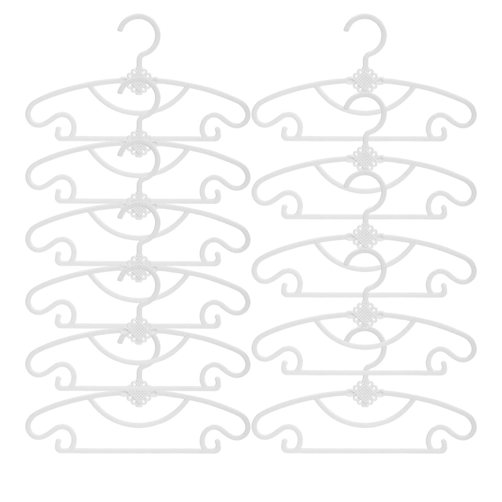Kdkad 10-Pack Serviceable Kids' Clothes Hangers - Heavy-Duty Plastic Non-Slip Infant & Toddler Hangers for Closet, Nursery, Travel - Space-Saving Baby Closet Organizers 11.2×6.5 in Blue