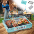 Kdkad Disposable BBQ Grill – Portable Outdoor Picnic, Cam& Group Gatherings – Low-Smoke Stainless Steel Kraft Paper Tray with Fast-Burning Charcoal – Easy Baking & Grilling