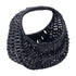 Darzheoy Wicker Basket with Handle, Wicker Shopping Basket, Picnic Baskets, Wicker Storage Basket, Rattan Basket for Wedding Black