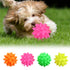 Darzheoy Squeaky Fetch Spike Balls Toys for Pet Small Dogs Puppy Rubber 2 Pack Bright Colors Chew Teething Toys Pet Squeaky Chewing Balls (Random) Multicolor