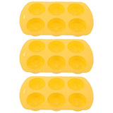 HOOWIFFY Silicone Baking Mold Lemon Slice Shaped for Soap Making Yellow 3Pcs