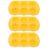HOOWIFFY Silicone Baking Mold Lemon Slice Shaped for Soap Making Yellow 3Pcs