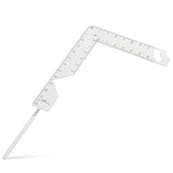HOOWIFFY Book Cover Ruler Bookbinding Tools Silver Metal Marking Radian Measuring Tasks 1 Set