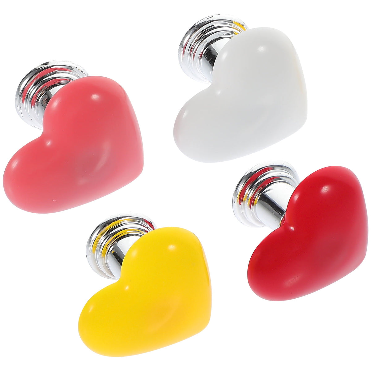 HOOWIFFY Toilet Tank Button Handle Set, Plastic Replacement, Creative Design, 4 Pieces