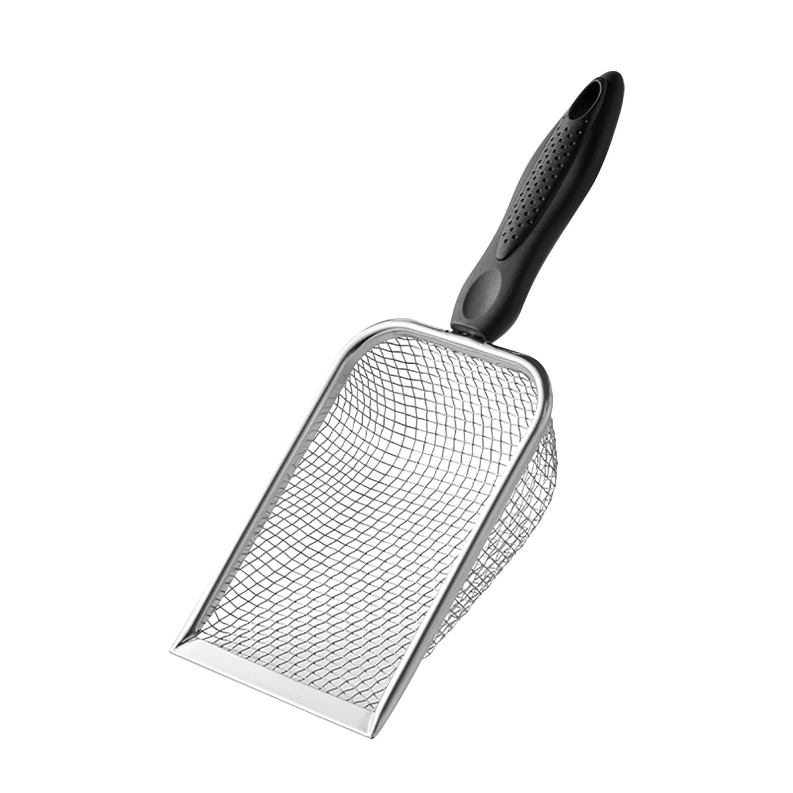 Darzheoy Beach Mesh Shovel for Shell Collecting, Kids Filter Sand Scooper for Picking Up Shells, Shark Tooth Sifter Dipper for Boys and Girls Black