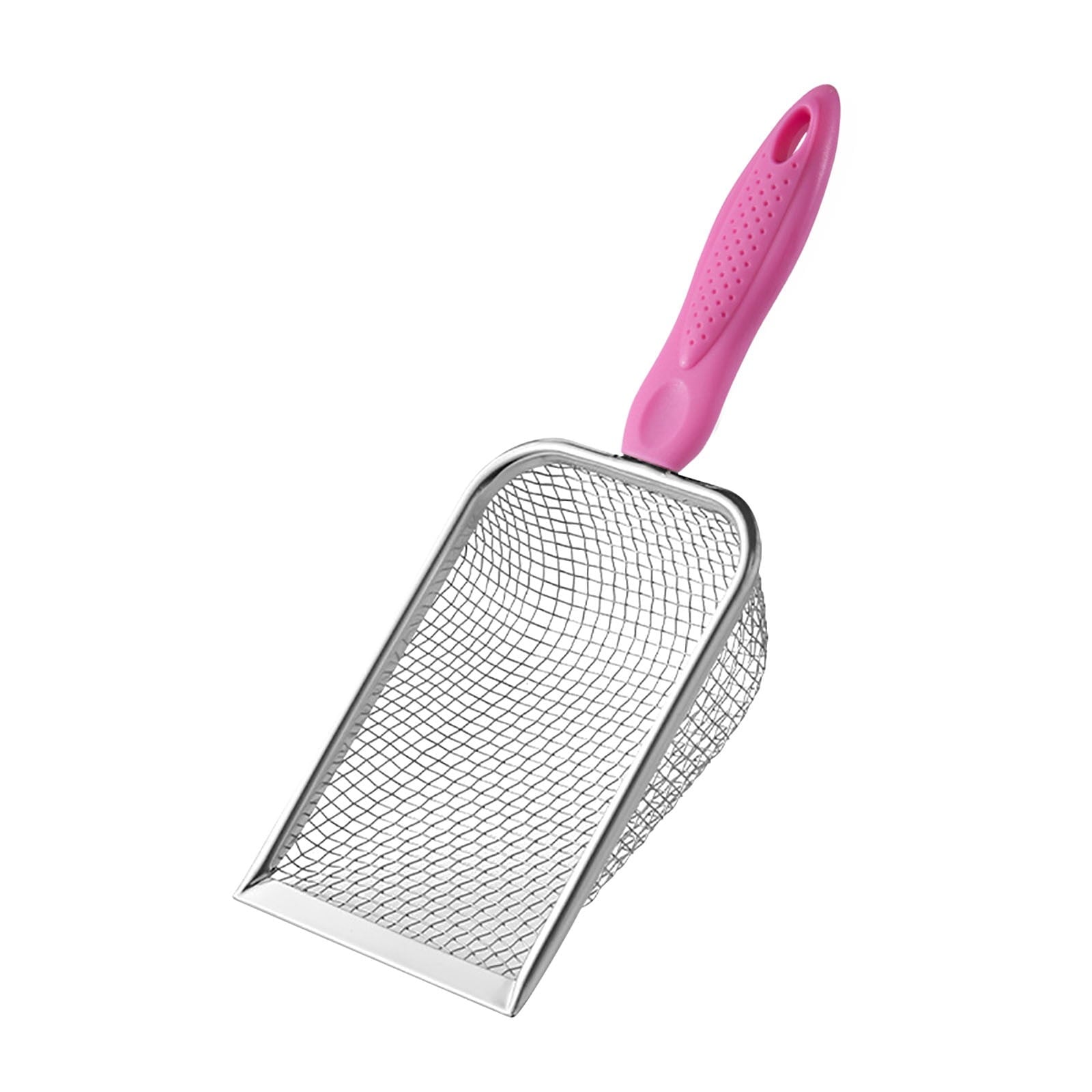 Darzheoy Beach Mesh Shovel for Shell Collecting, Kids Filter Sand Scooper for Picking Up Shells, Shark Tooth Sifter Dipper for Boys and Girls Pink
