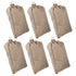 WHAMVOX 6 Pcs Vegetable Bags for Storage Small Burlap Food Jute Tote Khaki