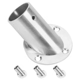 WHAMVOX 4 Pcs Closet Rod Brackets Angled Clothes Rail 6.60X5.20X5.20CM Silver