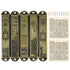 HOOWIFFY 5Pcs Judaica Metal Mezuzah Adornment with Retro Style for House and Office Decor
