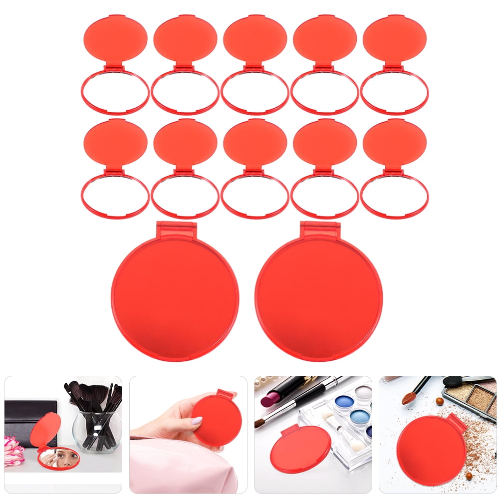 WHAMVOX 12 Pcs Mini Handheld Portable Makeup Mirror